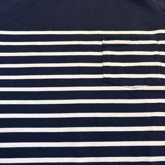 J. Crew Dress XS Navy White Nautical Striped Mini T-Shirt Dress Short Slv Cotton - Picture 11 of 15